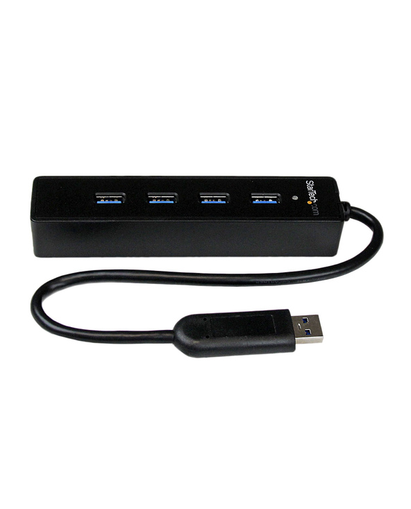 StarTech.com Hub USB 3.0 portable à 4 ports avec câble intégré - 5Gbps - Noir
