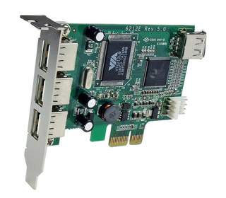 StarTech.com Carte Adaptateur PCI Express vers 4 Ports USB 2.0 - Carte PCIe Interne Externe