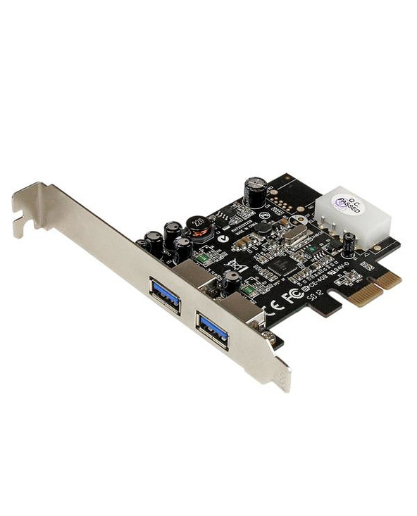 StarTech.com Carte Contrôleur PCI Express vers 2 Ports USB 3.0 avec UASP - Alimentation LP4