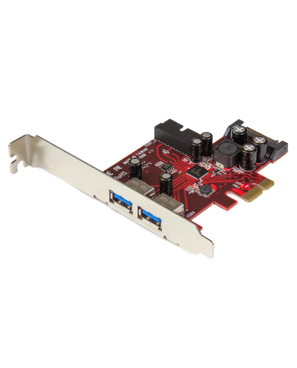 StarTech.com Carte contrôleur PCI Express à 4 ports USB 3.0 - 2 externes 2 internes - Adaptateur PCIe avec alimentation SATA
