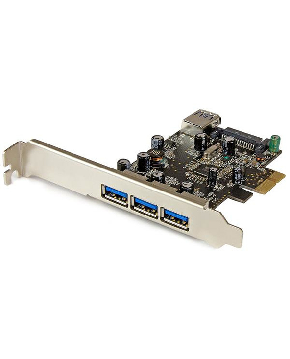StarTech.com Carte contrôleur PCI Express à 4 ports USB 3.0 - 3 externes 1 interne - Adaptateur PCIe USB avec UASP