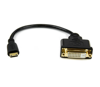 StarTech.com Adaptateur vidéo Mini HDMI vers DVI-D de 20 cm - Convertisseur Mini HDMI vers DVI - M/F - Noir