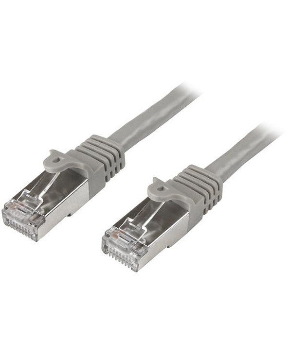 StarTech.com Câble réseau Cat6 blindé SFTP sans crochet de 3 m - Cordon Ethernet RJ45 anti-accroc - M/M - Gris