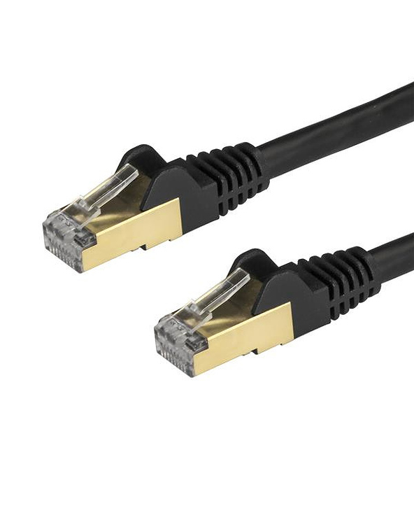 StarTech.com Câble réseau Cat6a STP blindé sans crochet de 1 m - Noir