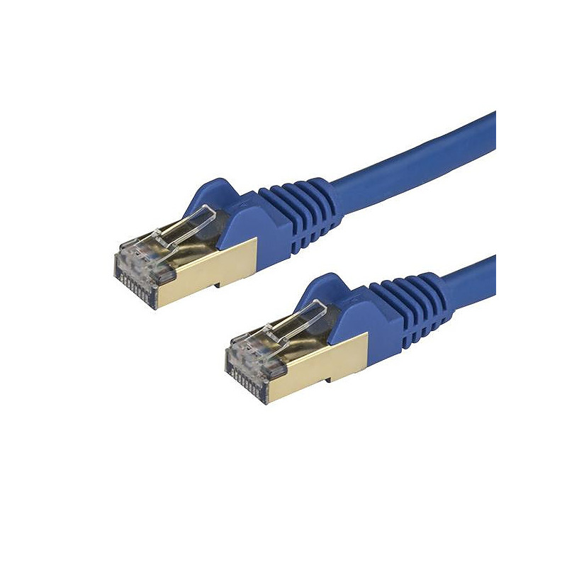 StarTech.com Câble réseau Cat6a STP blindé sans crochet de 3 m - Bleu