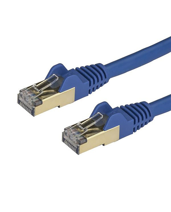 StarTech.com Câble réseau Cat6a STP blindé sans crochet de 3 m - Bleu