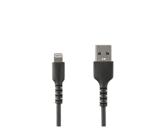 StarTech.com Câble USB-A vers Lightning Noir Robuste 1m - Câble de Charge/Synchronisation de Type A vers Lightning en Fibre Aram