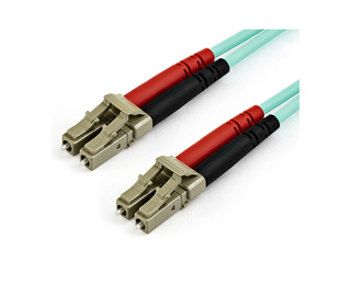 StarTech.com Câble Fibre Optique Multimode de 15m LC/UPC à LC/UPC OM3, Fibre Full Duplex 50/125µm Zipcord, Réseaux 100G, LOMMF/V