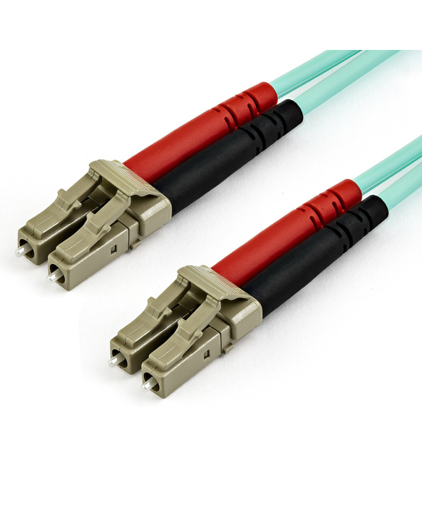 StarTech.com Câble Fibre Optique Multimode de 15m LC/UPC à LC/UPC OM3, Fibre Full Duplex 50/125µm Zipcord, Réseaux 100G, LOMMF/V