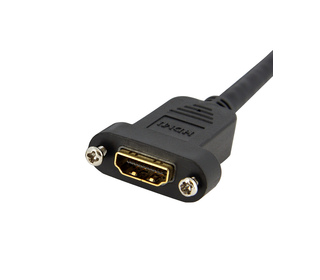 Adaptateur HDMI 1m - Câble HDMI 4K30Hz Haut Débit pour Montage sur Panneau  - Bande Passante 10.2 Gbps - HDMI 4K à HDMI F/M - Câble de Connexion pour