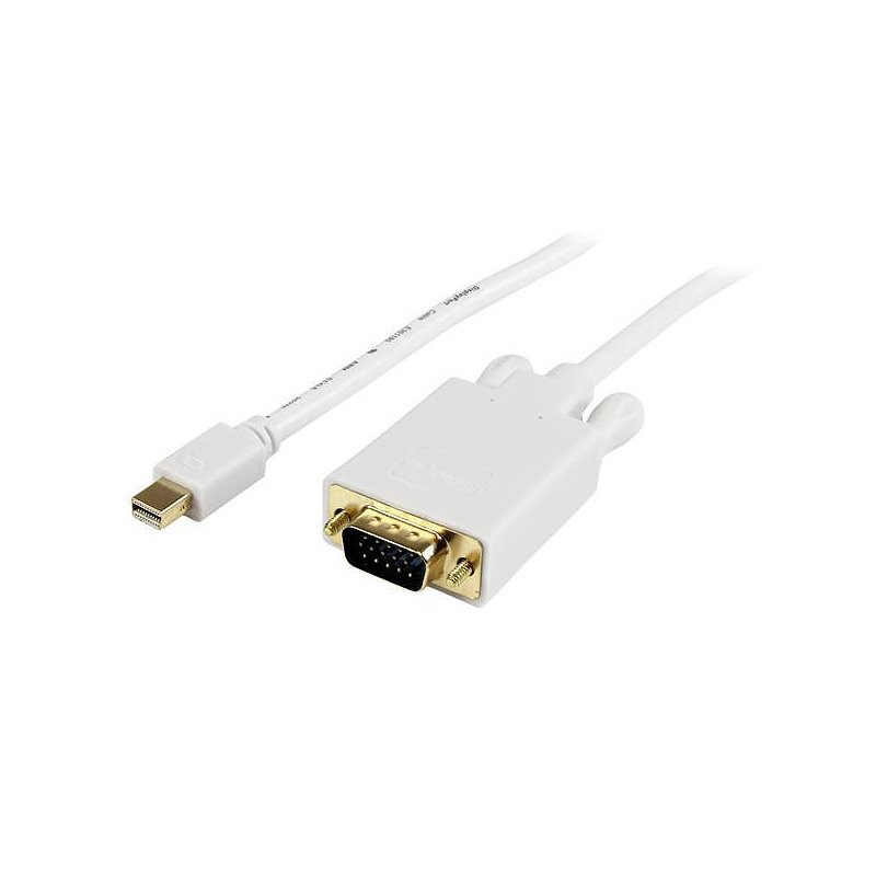 StarTech.com Adaptateur Mini DisplayPort vers VGA - Câble Display Port Mâle VGA Mâle 1920x1200 - Blanc 4,5m