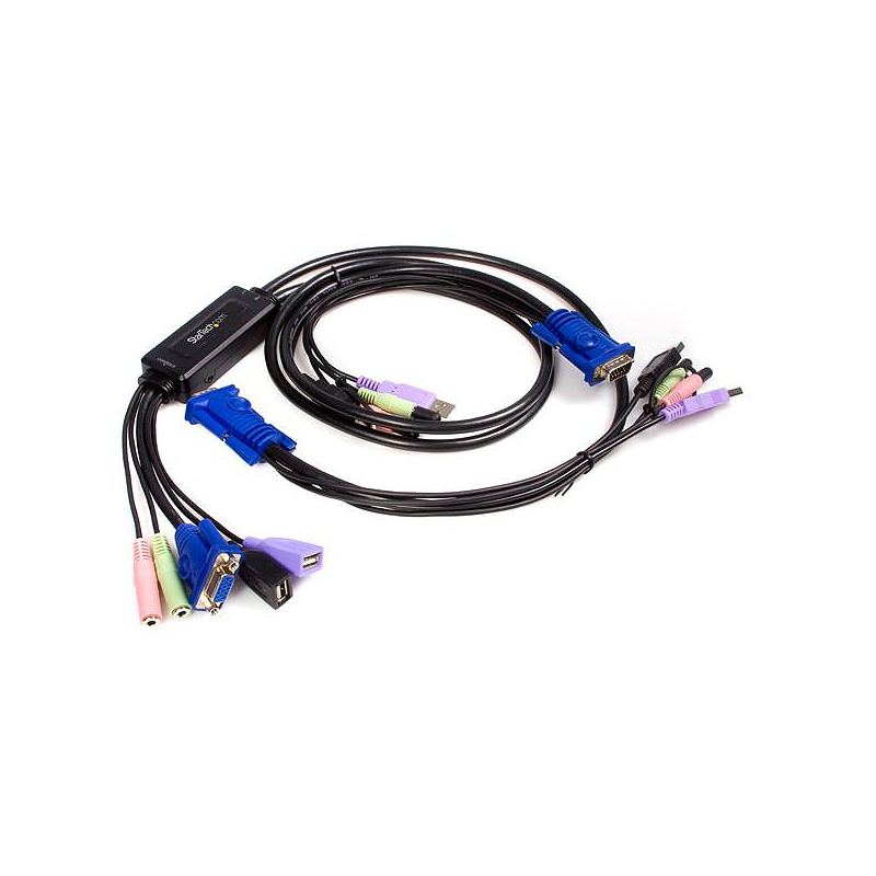 StarTech.com Câble Commutateur KVM 2 Ports VGA, USB et Audio - Switch KVM - 2048x1536
