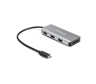 StarTech.com Hub USB-C à 3 Ports avec Lecteur de Carte SD - 3 x USB-A & 1 x Slot SD - Mini Hub USB 3.2 Gen 2 (10Gbps) Type C pou