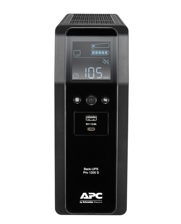 APC BACK UPS PRO BR 1200VA alimentation d'énergie non interruptible Interactivité de ligne 1,2 kVA 720 W 8 sortie(s) CA