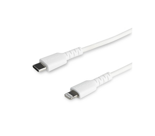 StarTech.com Câble USB-C vers Lightning Blanc Robuste 2m - Câble de Charge/Synchronistation USB Type C vers Lightning Fibre Aram