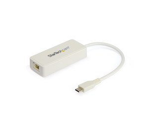 StarTech.com Adaptateur USB-C vers Gigabit Ethernet avec port USB-A - Adaptateur Réseau Blanc 1Gbps NIC USB 3.0/3.1 Type C - 1Gb