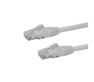 StarTech.com Câble réseau Cat6 Gigabit UTP sans crochet de 2m - Cordon Ethernet RJ45 anti-accroc - M/M - Blanc