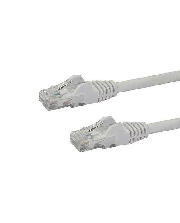 StarTech.com Câble réseau Cat6 Gigabit UTP sans crochet de 2m - Cordon Ethernet RJ45 anti-accroc - M/M - Blanc