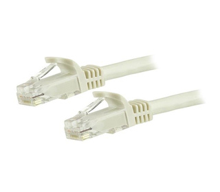 StarTech.com Câble réseau Cat6 Gigabit UTP sans crochet de 3m - Cordon Ethernet RJ45 anti-accroc - M/M - Blanc