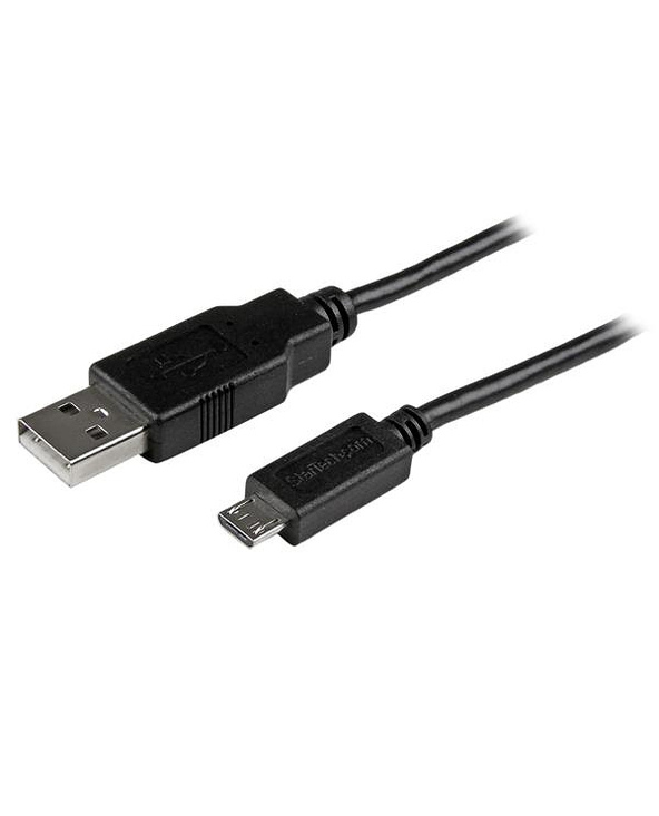StarTech.com Câble de charge / synchronisation mobile USB A vers Micro B slim de 15 cm pour smartphone et tablette - M/M - Noir