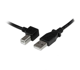StarTech.com Câble USB 2.0 A vers USB B Coudé à Gauche Mâle / Mâle pour imprimante - 2 m - Noir