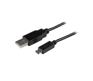 StarTech.com Câble de charge /synchronisation mobile USB A vers Micro B slim de 2 m pour smartphone et tablette - M/M - Noir