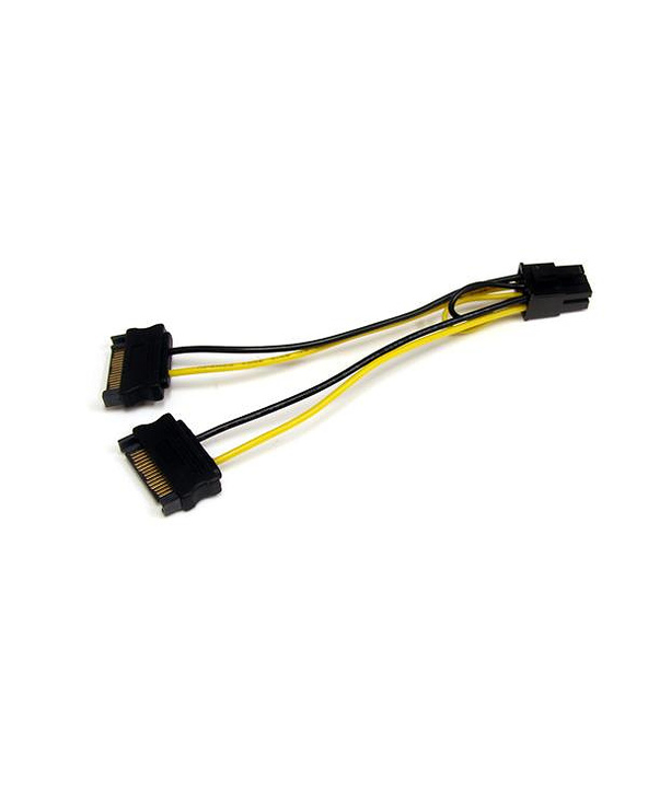 StarTech.com Câble adaptateur d'alimentation SATA vers carte vidéo PCI Express 6 broches de 15 cm