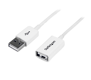 StarTech.com Câble Rallonge USB 1m - Cable USB 2.0 A-A Mâle / Femelle - Blanc