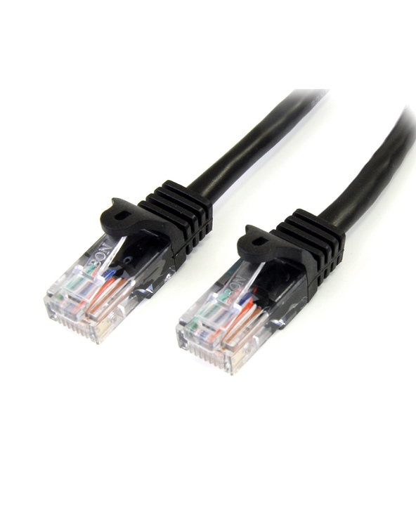StarTech.com Câble réseau Cat5e UTP sans crochet de 3m - Cordon Ethernet RJ45 anti-accroc - M/M - Noir