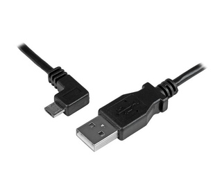 StarTech.com Câble USB vers Micro USB coudé à angle gauche de 50 cm - 0,25 mm² - M/M - Noir