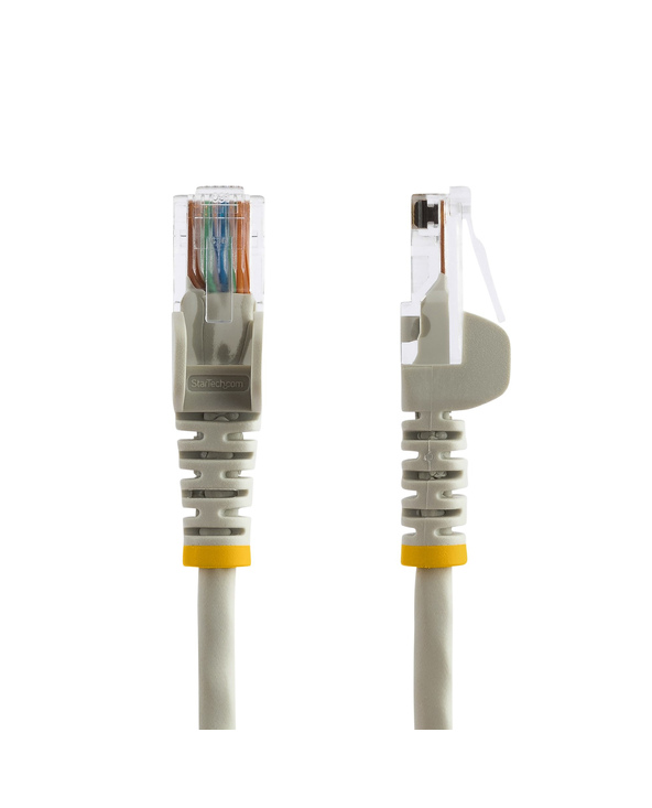 StarTech.com Câble réseau Cat5e UTP sans crochet de 1m - Cordon Ethernet RJ45 anti-accroc - M/M - Gris