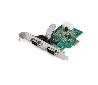 StarTech.com Carte adaptateur PCI Express vers serie RS232 - 2 ports - 16950 UART - Cache FIFO de 256 octets - ASIX AX99100 - Re