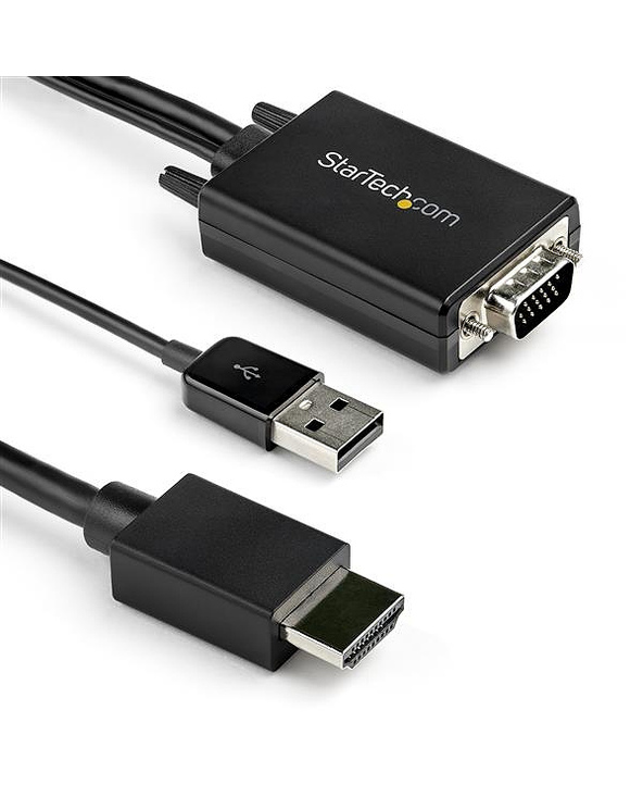 StarTech.com Câble adaptateur VGA vers HDMI - 2 m - 1080p - Audio USB -  Alimenté par USB