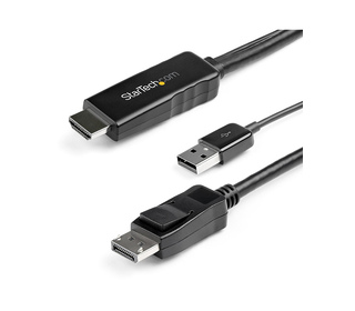 StarTech.com Câble Adaptateur HDMI vers DisplayPort de 2m - 4K 30Hz - M/M - Câble Convertisseur Actif HDMI 1.4 vers DP 1.2 avec 