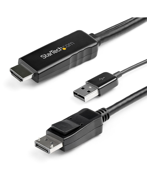 StarTech.com Câble Adaptateur HDMI vers DisplayPort de 2m - 4K 30Hz - M/M -  Câble Convertisseur Actif HDMI 1.4 vers DP 1.2 avec