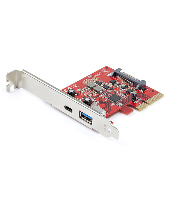 StarTech.com Carte PCIe à 2 ports - USB-A et USB-C, 10 Gbps - Adaptateur de carte contrôleur hôte PCI Express Type C / A USB 3.2