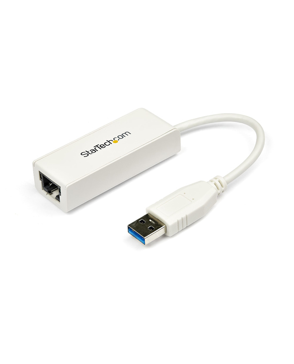 StarTech.com Adaptateur réseau USB 3.0 vers Gigabit Ethernet NIC - 10/100/1000 Mb/s - M/F - Blanc