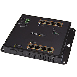 StarTech.com Switch Gigabit Ethernet géré à 8 ports PoE+ avec 2 connexions SFP - Fixation murale et accès en façade