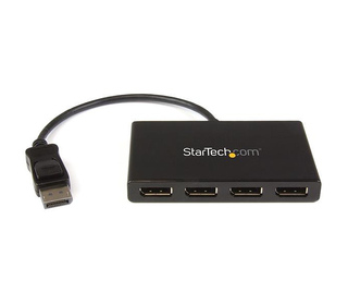 StarTech.com Répartiteur DisplayPort 1.2 à 4 ports, Adaptateur Multi-Moniteur DisplayPort vers 4x DP, Hub MST pour Ordinateur Qu