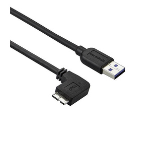 StarTech.com Câble Micro USB 3.0 slim - USB-A vers Micro-B à angle gauche de 1 m - M/M