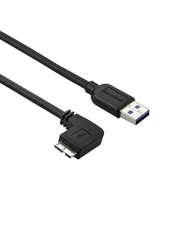 StarTech.com Câble Micro USB 3.0 slim - USB-A vers Micro-B à angle gauche de 1 m - M/M