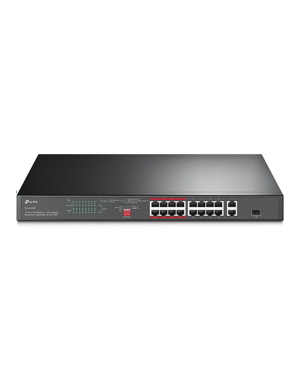 TP-Link TL-SL1218P commutateur réseau Non-géré Gigabit Ethernet (10/100/1000) Connexion Ethernet, supportant l'alimentation via 
