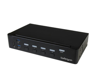 StarTech.com Switch KVM USB DisplayPort à 4 ports avec hub USB 3.0 intégré - 4K 30 Hz