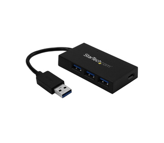 StarTech.com Hub USB 3.0 à 4 ports - 5Gbps - USB-A vers 3x USB-A 1x USB-C - Adaptateur d'alimentation inclus