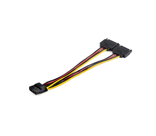 StarTech.com Répartiteur d'adaptateur alimentation SATA vers LP4 - Câble LP4 à 4 broches vers Y double périphérique SATA - Gaine