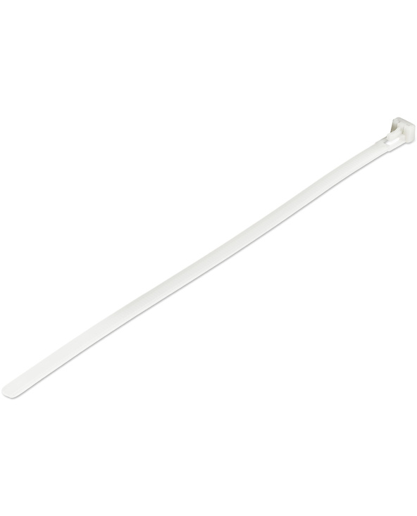 StarTech.com Colliers de Serrage Réutilisables 25 cm Blancs - Largeur 7 mm - Diam. faisceau 65 mm - Résistance traction 22 kg - 
