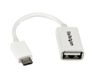 StarTech.com Câble adaptateur Micro USB vers USB Host OTG de 12cm - Mâle / Femelle - Blanc