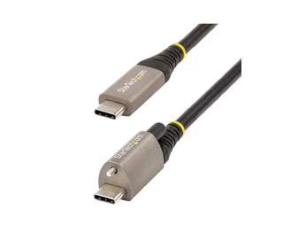 StarTech.com Câble USB C 10Gbps 50cm à Verouillage par Vis Supérieure - Câble USB 3.1/3.2 Gen 2 Type-C - 100W/5A Power Delivery,