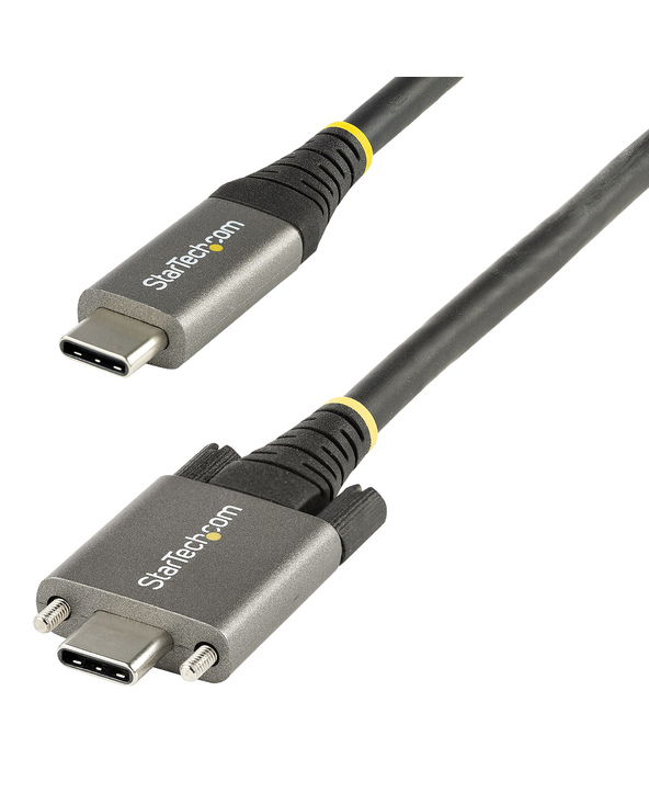 StarTech.com Câble USB C 10Gbps 50cm à Verouillage par Vis Latérale - Câble USB 3.1/3.2 Gen 2 Type-C - 100W/5A Power Delivery, D