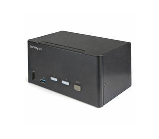 StarTech.com Commutateur KVM DisplayPort 2 Ports pour 3 Moniteurs - 4K 60Hz UHD HDR - KVM de Bureau DP 1.2 avec Hub USB 3.0 2 po